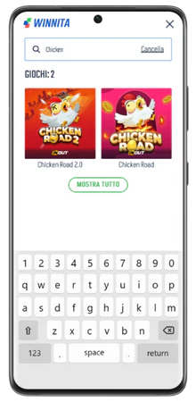 Risultati di ricerca con icona Chicken Road e informazioni provider InOut Games