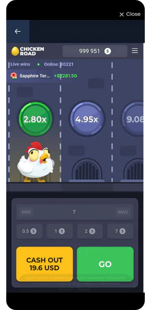 slot chicken road gallina in movimento verso uovo d'oro durante partita attiva