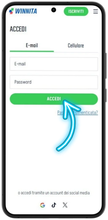 accedi al casinò Winnita al tuo account personale